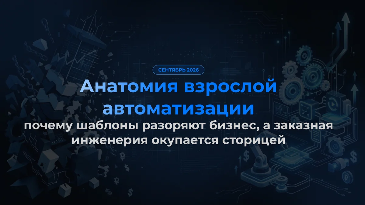 Анатомия взрослой автоматизации: почему шаблоны разоряют бизнес, а заказная инженерия окупается сторицей